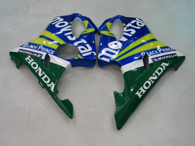 Compra Carenados Moto Honda CBR600 F4i 2004-2007 - Azul Amarillo Verde MoviStar