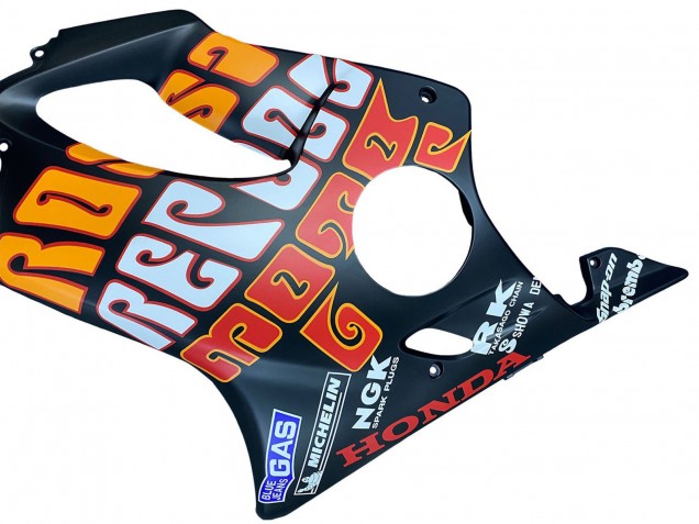 Compra Carenados Moto Honda CBR600 F4i 2004-2007 - Negro Mate Naranja Rossi