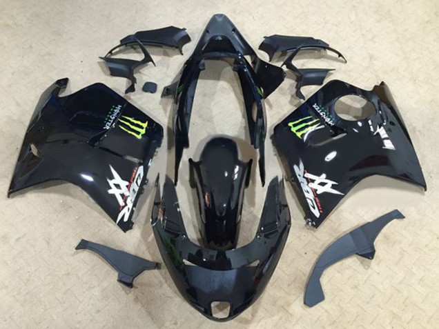 Compra Carenados Moto Honda CBR1100XX Blackbird 1996-2007 - Negro Brillante Verde Monstruo