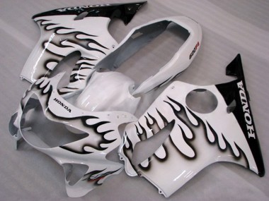 Compra Carenados Moto Honda CBR600 F4 1999-2000 - Blanco Negro Brillante Llama