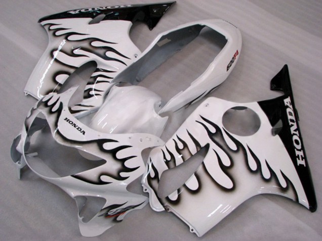 Compra Carenados Moto Honda CBR600 F4 1999-2000 - Blanco Negro Brillante Llama
