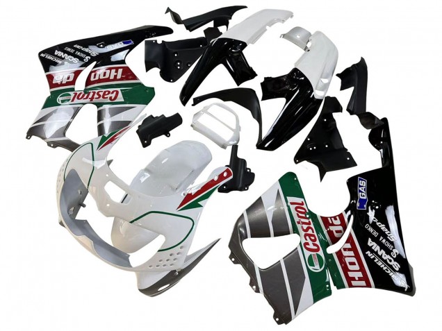 Compra Carenados Moto Honda CBR900RR 893 1996-1997 - Blanco Verde Gris Negro Brillante Castrol