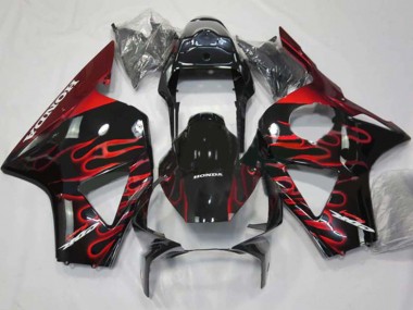 Compra Carenados Moto Honda CBR900RR 954 2002-2003 - Negro Brillante Rojo Llama