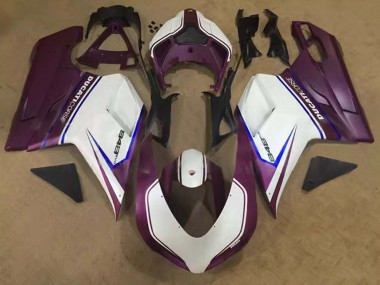 Compra Carenados Moto Ducati 848 2007-2014 - Blanco Azul Púrpura Corse