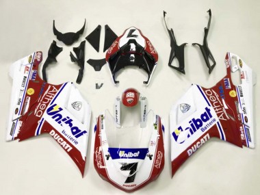 Compra Carenados Moto Ducati 848/1098/1198 2007-2014 - Blanco Rojo Azul Unibat 7
