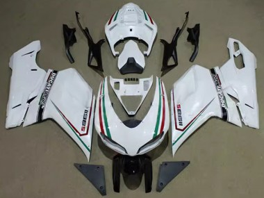 Compra Carenados Moto Ducati 1198 2007-2014 - Blanco Rojo Verde Negro Corse