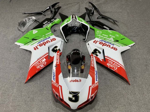 Compra Carenados Moto Ducati 848/1098/1198 2007-2014 - Blanco Rojo Verde Valsir 3