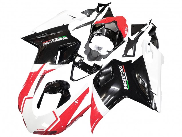 Compra Carenados Moto Ducati 848/1098/1198 2007-2014 - Blanco Rojo Negro Brillante
