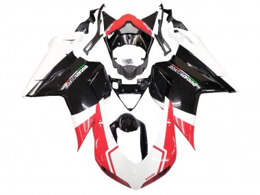 Compra Carenados Moto Ducati 848/1098/1198 2007-2014 - Blanco Rojo Negro Brillante