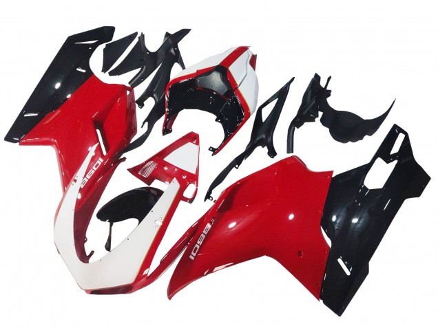 Compra Carenados Moto Ducati 1098 2007-2014 - Blanco Rojo Negro Brillante