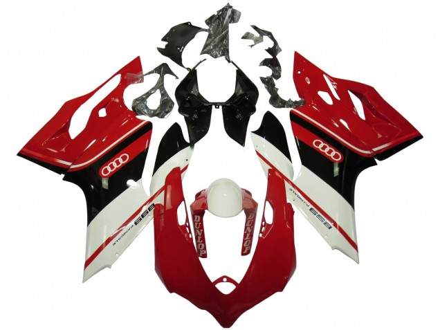 Compra Carenados Moto Ducati Panigale 899 2011-2014 - Blanco Rojo Negro Brillante Dunlop