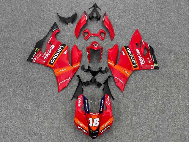 Compra Carenados Moto Ducati Panigale 899/1199 2011-2014 - Rojo Naranja Negro Monstruo Lenovo 18