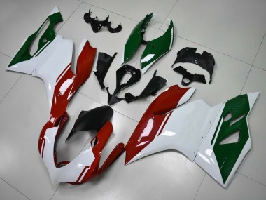 Compra Carenados Moto Ducati Panigale 899 2011-2014 - Blanco Rojo Verde Oscuro