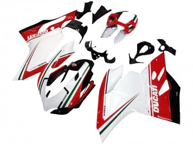 Compra Carenados Moto Ducati 1199 2011-2014 - Blanco Rojo Verde Negro Brillante