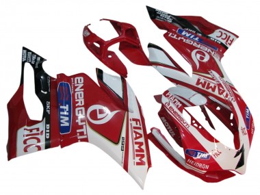 Compra Carenados Moto Ducati 1199 2011-2014 - Blanco Rojo Negro Brillante Fiamm 7