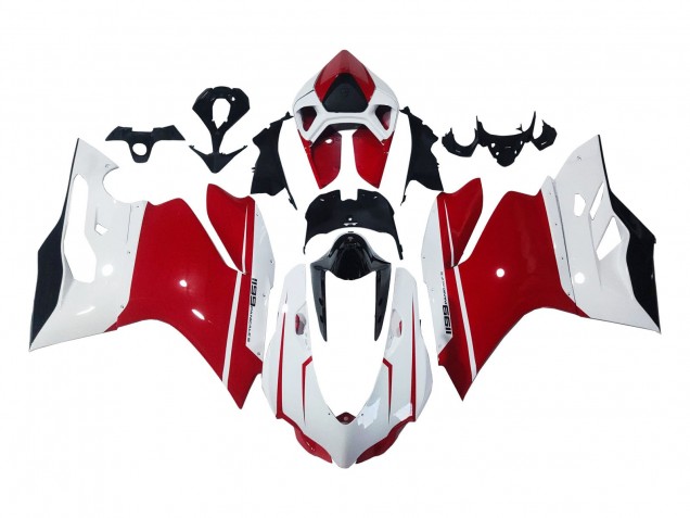 Compra Carenados Moto Ducati 1199 2011-2014 - Blanco Rojo Negro Brillante