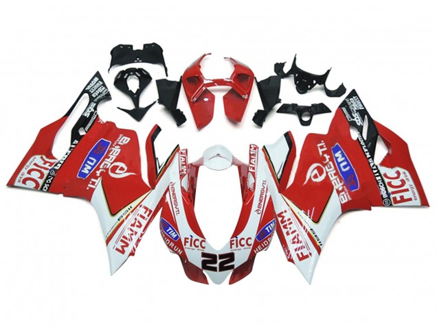 Compra Carenados Moto Ducati 1199 2011-2014 - Blanco Rojo Negro Brillante Fiamm Ficc 22