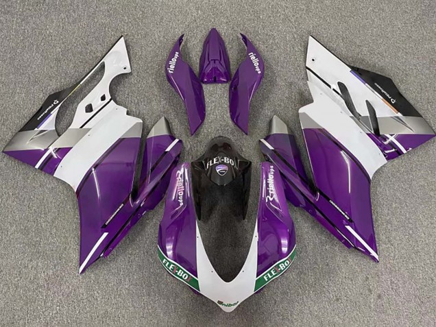 Compra Carenados Moto Ducati 959/1299 2015-2020 - Púrpura Blanco Negro Brillante Flex-Box