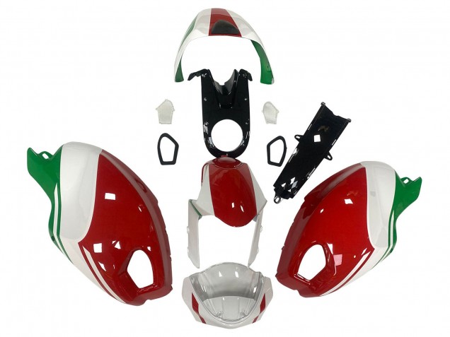 Compra Carenado Moto Ducati Monster 696 796 1100 1100S 2008-2012 - Blanco Rojo Verde