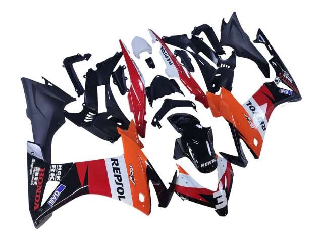 Compra Carenados Moto Honda CBR500R 2013-2015 - Naranja Blanco Rojo Negro Brillante Repsol 3