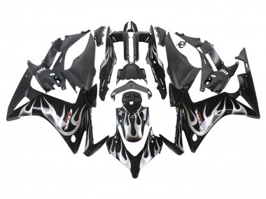 Compra Carenados Moto Honda CBR500R 2013-2015 - Negro Brillante Plata Llama