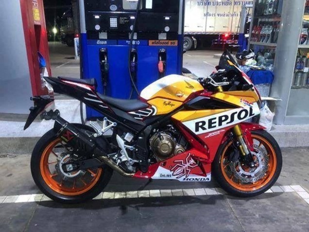 Compra Carenados Moto Honda CBR500R 2016-2018 - Amarillo Blanco Rojo Repsol HRC