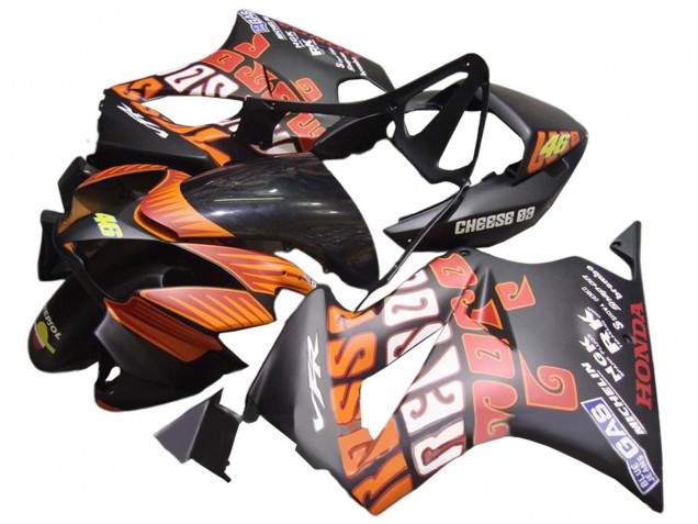 Compra Carenados Moto Honda VFR 800 2002-2013 - Negro Mate Naranja Rossi Repsol 46