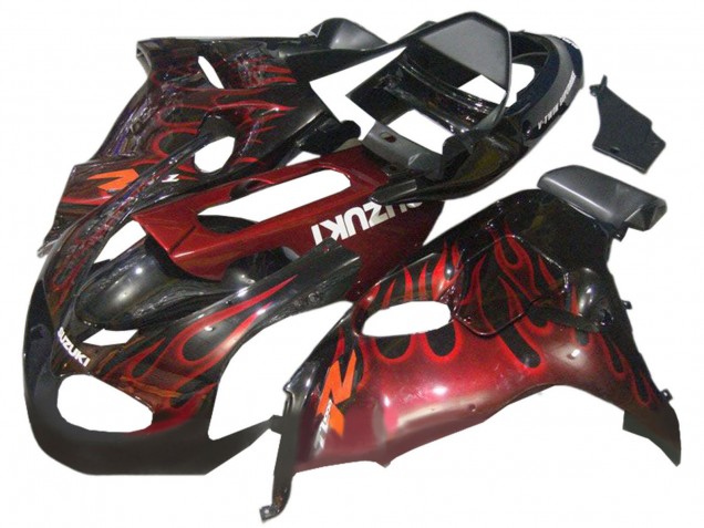 Compra Carenados Moto Suzuki TL1000R 1998-2003 - Negro Brillante Rojo Llama