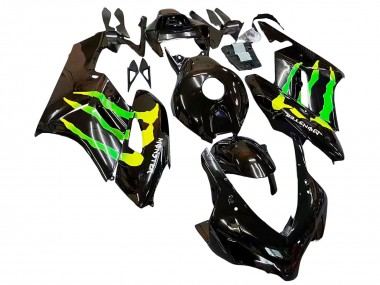 Compra Carenados Moto Honda CBR1000RR 2004-2005 - Negro Brillante Amarillo Verde Monstruo