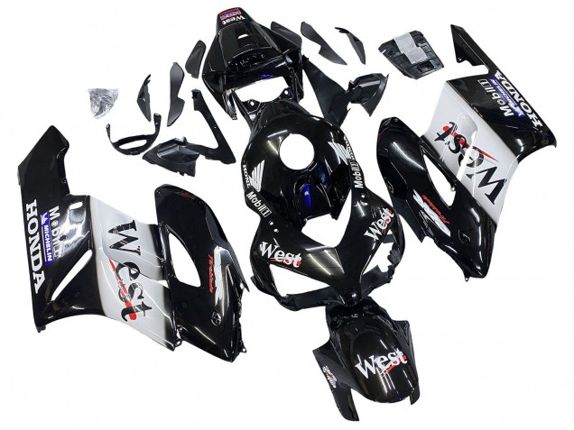 Compra Carenados Moto Honda CBR1000RR 2004-2005 - Negro Brillante Blanco West