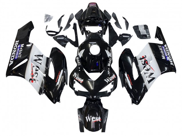 Compra Carenados Moto Honda CBR1000RR 2004-2005 - Negro Brillante Blanco West
