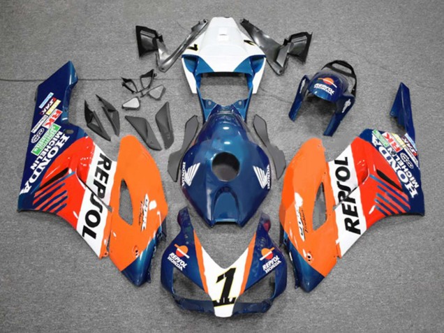 Compra Carenados Moto Honda CBR1000RR 2004-2005 - Naranja Blanco Rojo Azul Repsol