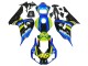 Compra Carenados Moto Honda CBR1000RR 2006-2007 - Azul Fluorescent Verde Negro Brillante Tiburón 46