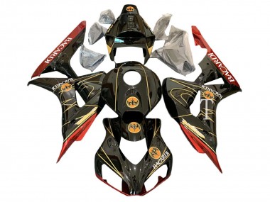 Compra Carenados Moto Honda CBR1000RR 2006-2007 - Negro Brillante Rojo Oro BACARDI