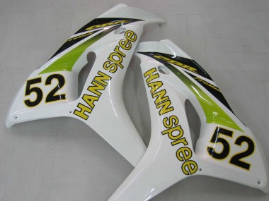 Compra Carenados Moto Honda CBR1000RR 2006-2007 - Blanco Verde Negro Brillante Hannspree 52