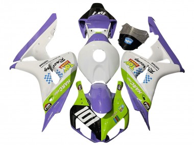 Compra Carenados Moto Honda CBR1000RR 2006-2007 - Blanco Púrpura Verde Negro Brillante