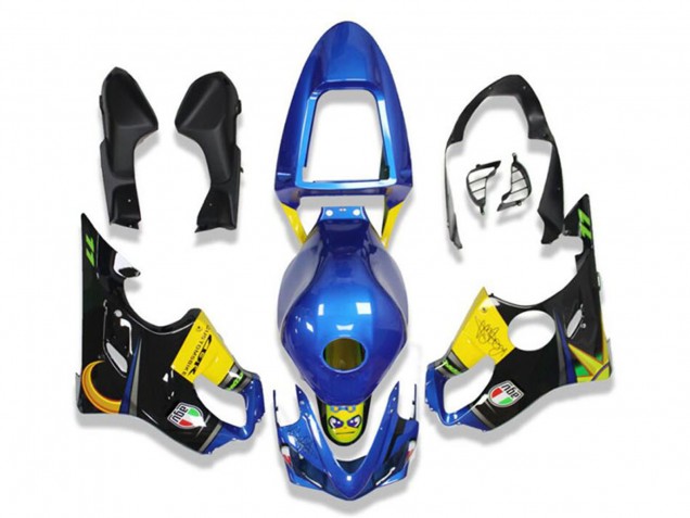 Compra Carenados Moto Honda CBR600 F4i 2001-2003 - Azul Amarillo Negro Brillante Tiburón