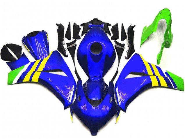 Compra Carenados Moto Honda CBR1000RR 2008-2011 - Azul Amarillo Blanco Verde