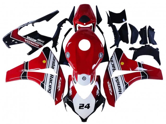 Compra Carenados Moto Honda CBR1000RR 2008-2011 - Blanco Rojo Negro Brillante Carrera 24