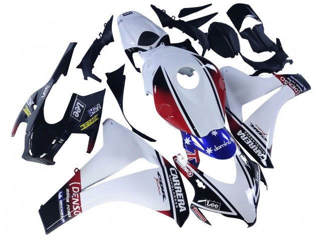 Compra Carenados Moto Honda CBR1000RR 2008-2011 - Blanco Rojo Azul Negro Estrella Lee Carrera