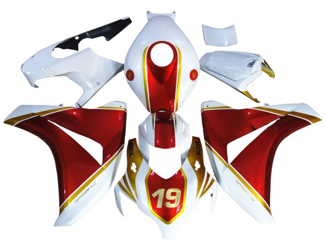 Compra Carenados Moto Honda CBR1000RR 2008-2011 - Blanco Rojo Oro 19