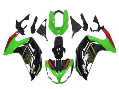 Compra Carenados Moto Kawasaki EX650 2012-2016 - Verde Negro Brillante Rojo Honeycomb