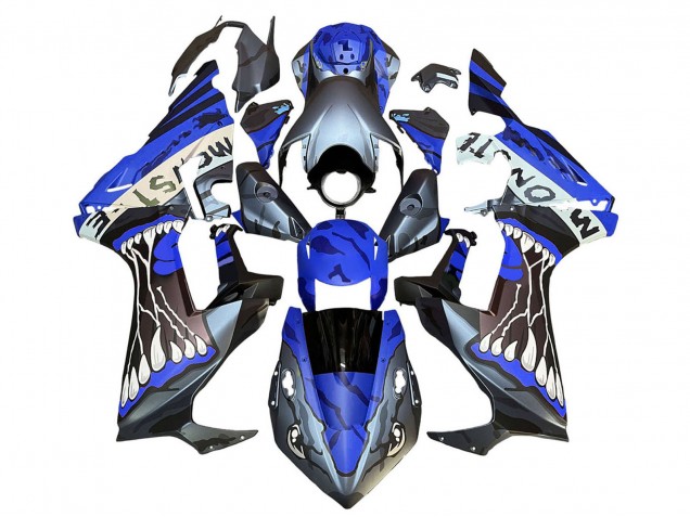 Compra Carenados Moto Honda CBR1000RR 2017-2023 - Azul Gris Negro Brillante Monstruo