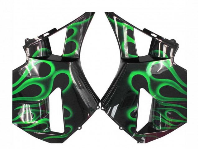 Compra Carenados Moto Honda CBR600RR 2005-2006 - Negro Brillante Verde Llama