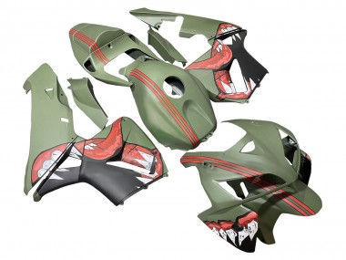 Compra Carenados Moto Honda CBR600RR 2005-2006 - Verde Rojo Tiburón