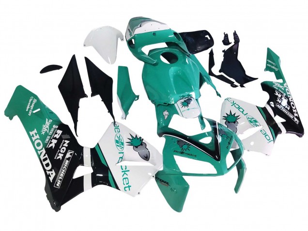 Compra Carenados Moto Honda CBR600RR 2005-2006 - Verde Claro Blanco Negro Brillante Joe Rocket
