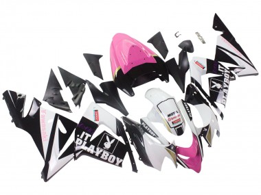 Compra Carenados Moto Kawasaki ZX10R 2004-2005 - Negro Rosa Blanco Playboy Motul