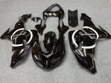 Compra Carenados Moto Kawasaki ZX10R 2006-2007 - Negro Brillante Blanco Círculo