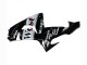Compra Carenados Moto Kawasaki ZX10R 2006-2007 - Negro Brillante Blanco West