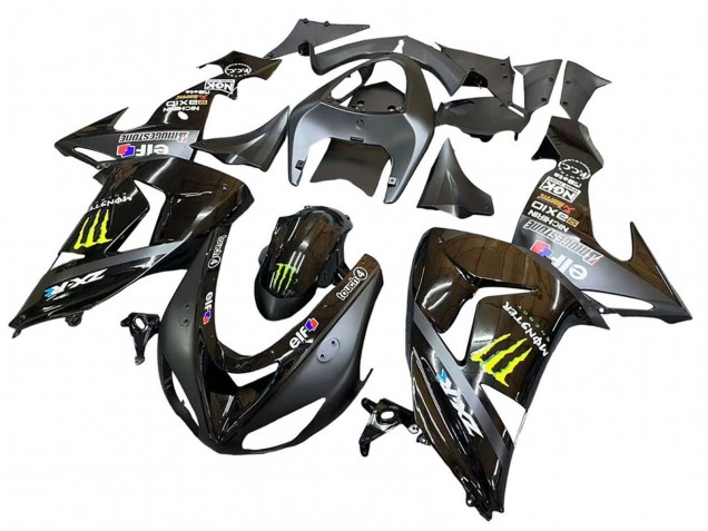 Compra Carenados Moto Kawasaki ZX10R 2006-2007 - Gris Amarillo Negro Brillante Monstruo Elf